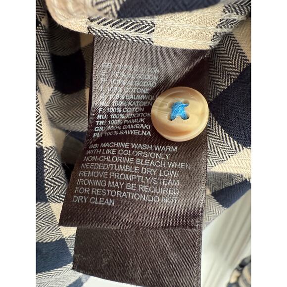 The North Face Men’s Gingham Check Button Down Cotton Shirt Size Medium - Picture 5 of 5